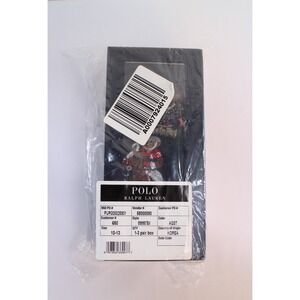 Polo Ralph Lauren Men's Dress Socks – Black Christmas Bear with Horse Size 10-13